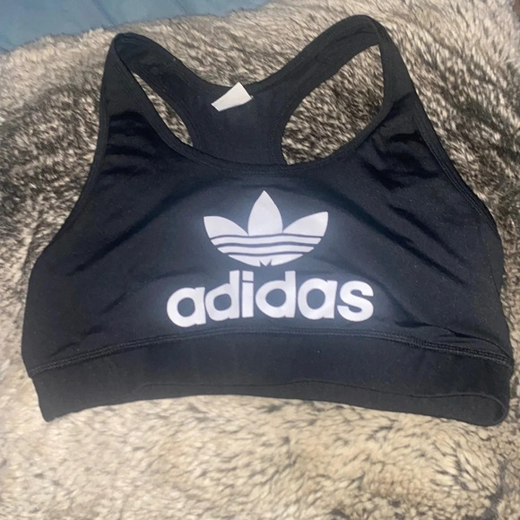 Adidas black sports bra  Sz L - Picture 3 of 7